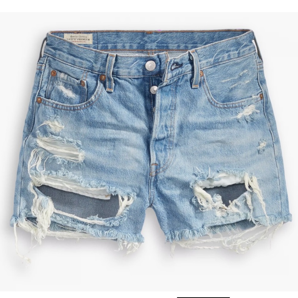 Levi’s 501 High Waisted Button Fly Cutoff Jean Shorts Size 27